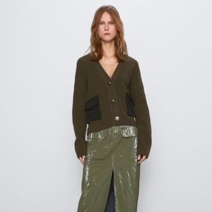 COPY - ZARA Military Style Cardigan NWT, SZ L